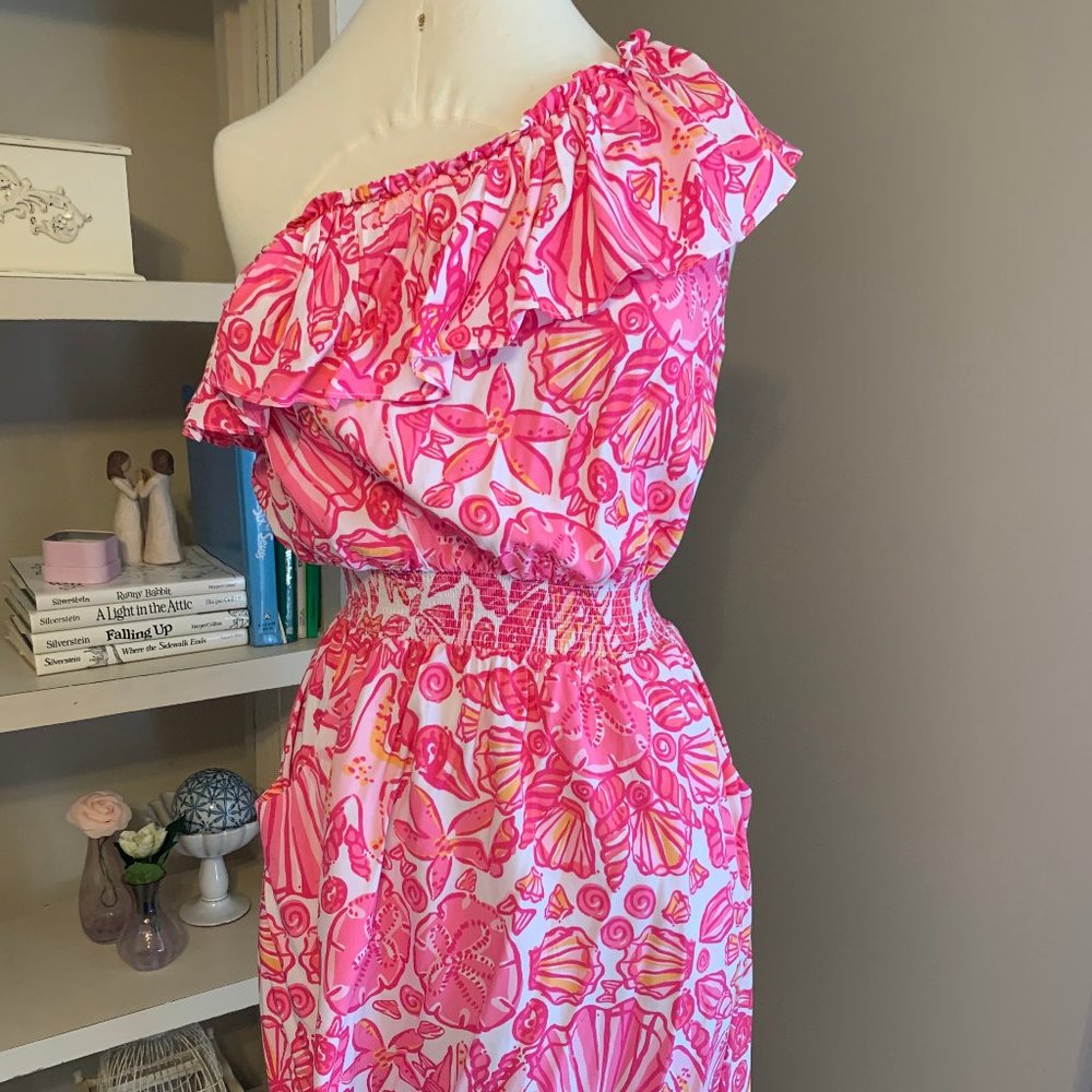 Lilly Pulitzer One Shoulder Printed Dress